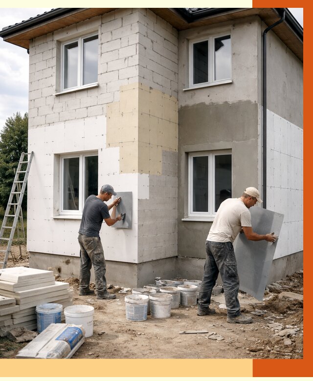 Утепление дома из газобетона в Муре от 4288 руб./м² — заказать у ТепломастерМум